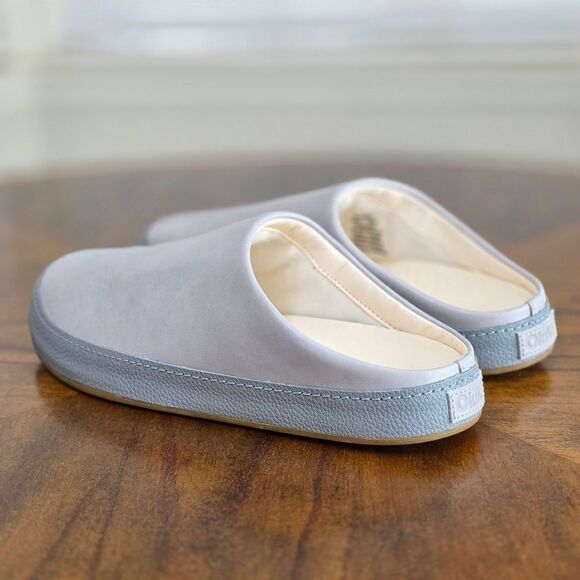 Olukai Hamani Leather Slip-on Mules Men's Size 9 Smoke / Storm Gray / Beige New - Picture 6 of 14